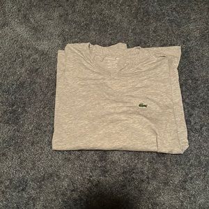 Lacoste Long sleeve v-neck gray shirt